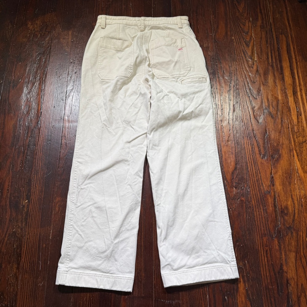Duluth Trading Co Pants Womens 8 White Makers Studio Wide Leg Utility Stretch‎ - Picture 2 of 12